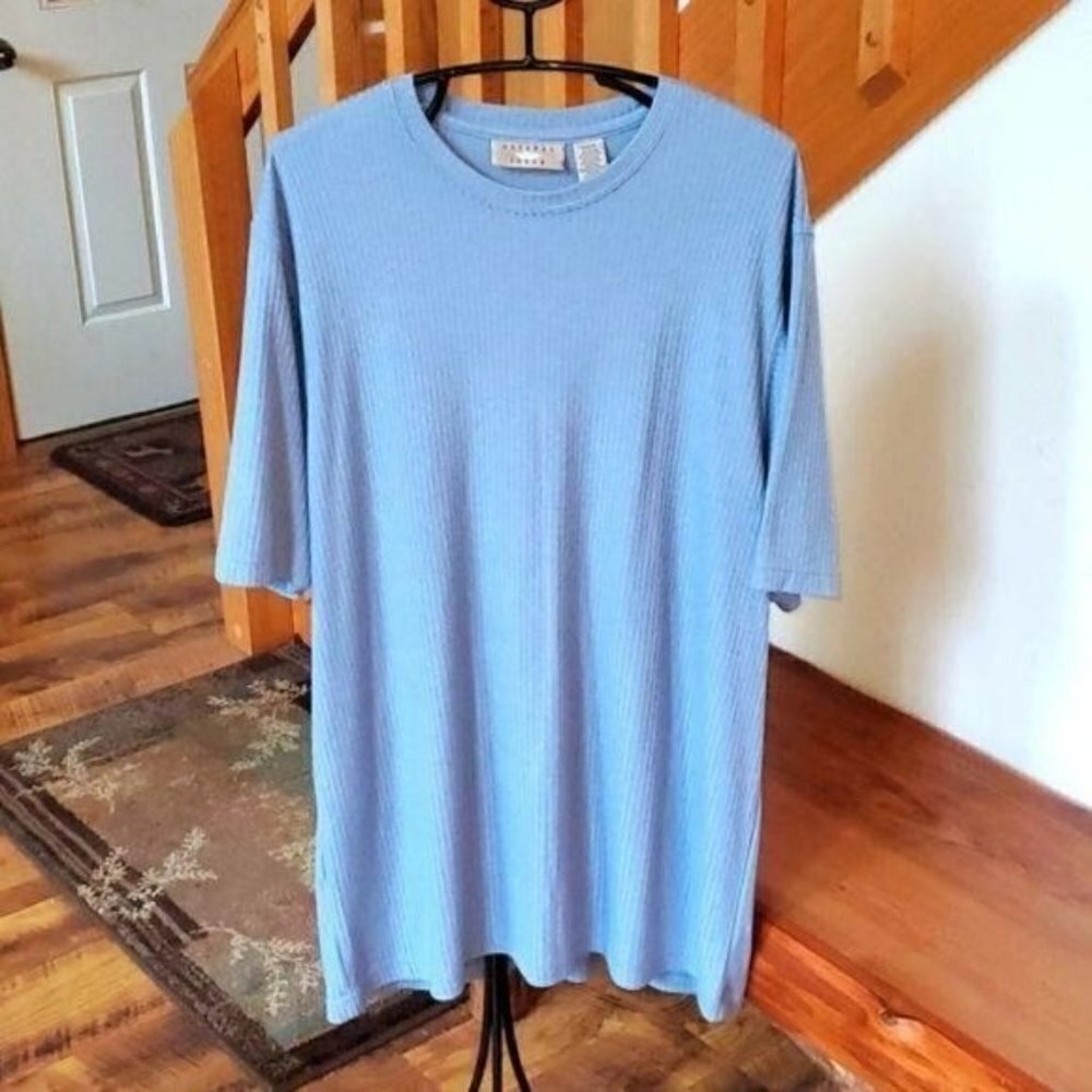Natural Issue Rayon Short Sleeve Knit Crew‎ Neck Pullover Sz. XLT Shirt